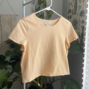 Plaid Yellow American Eagle Crop Top